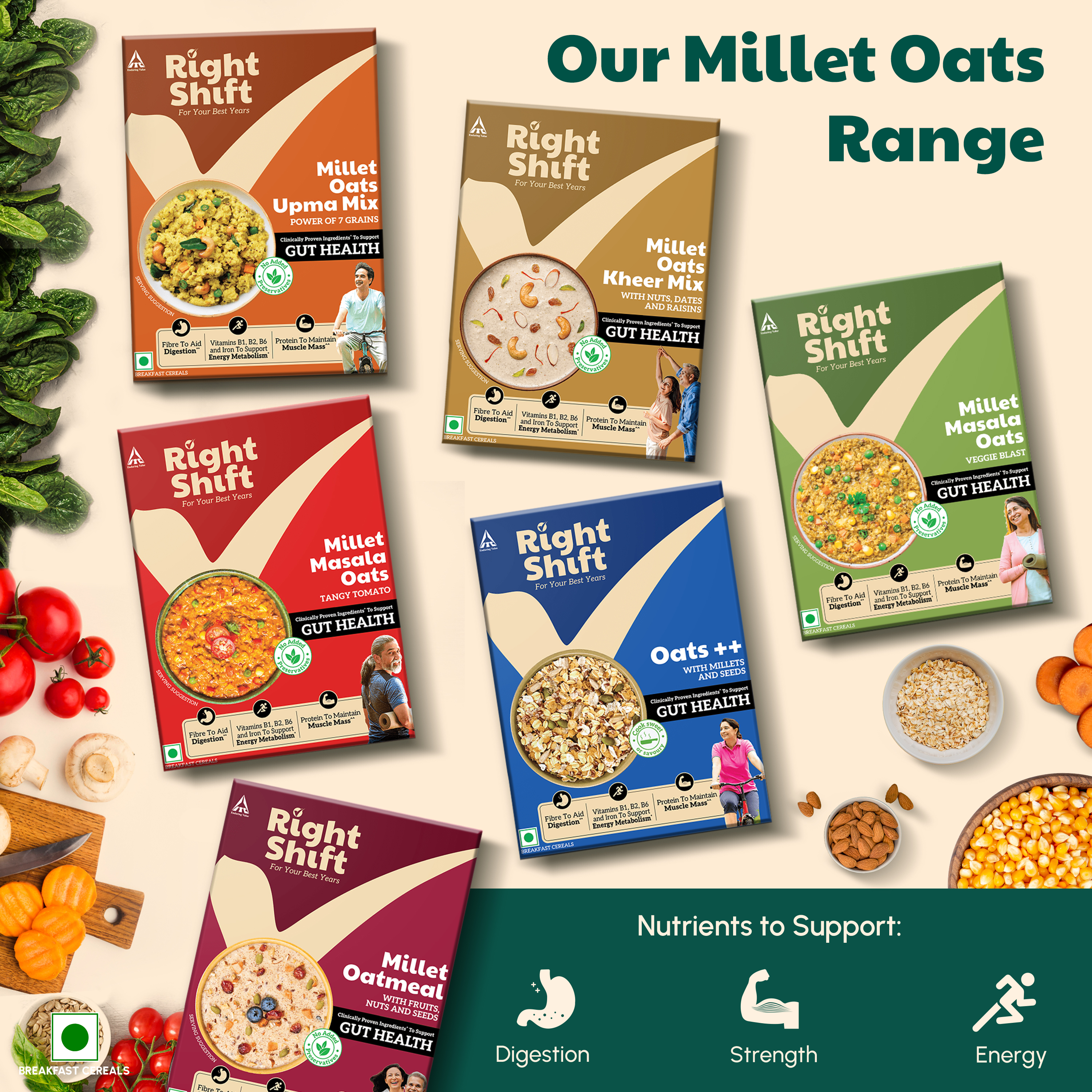 Right Shift - Millet Masala Oats Spinach and Corn 240g