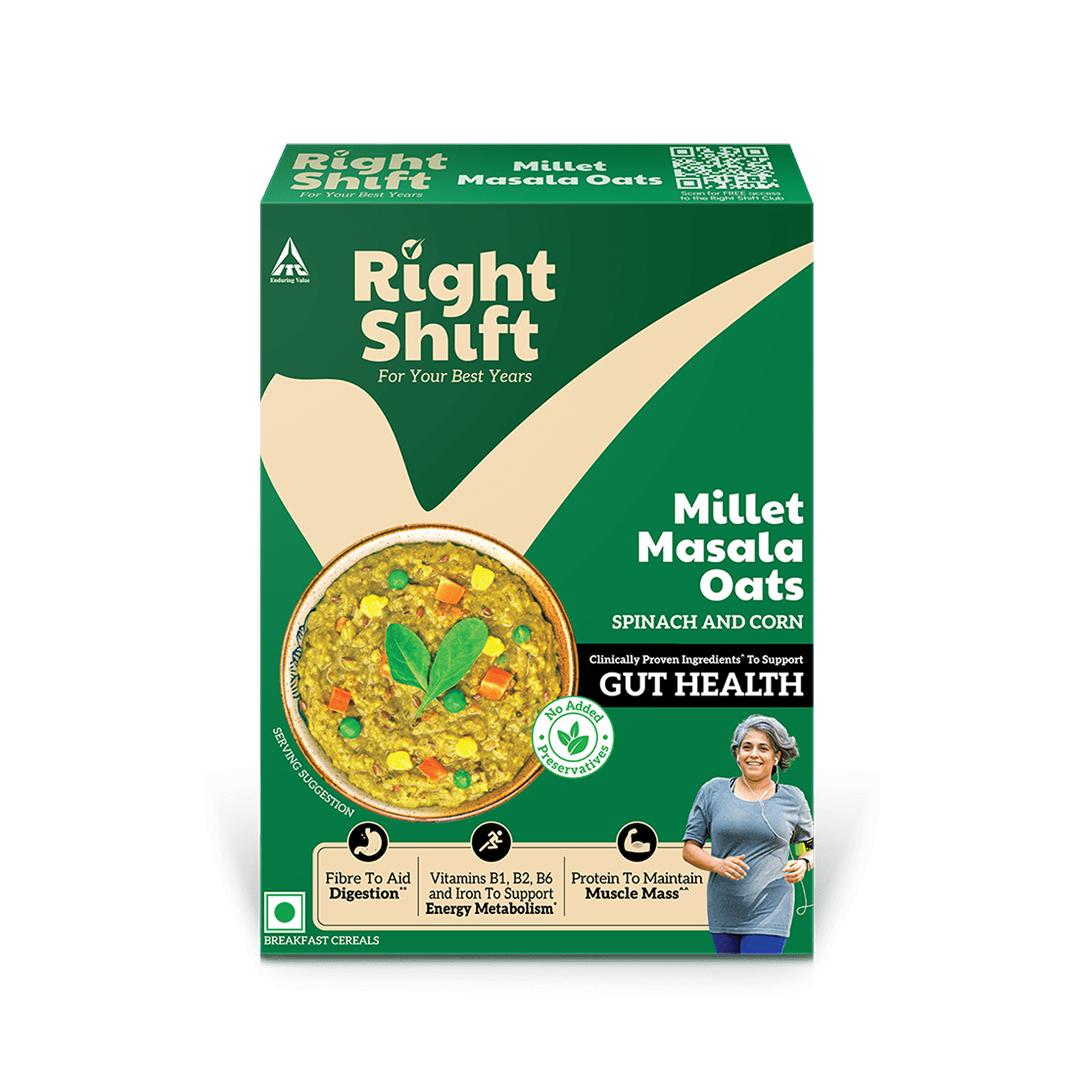 Right Shift - Millet Masala Oats Spinach and Corn 240g