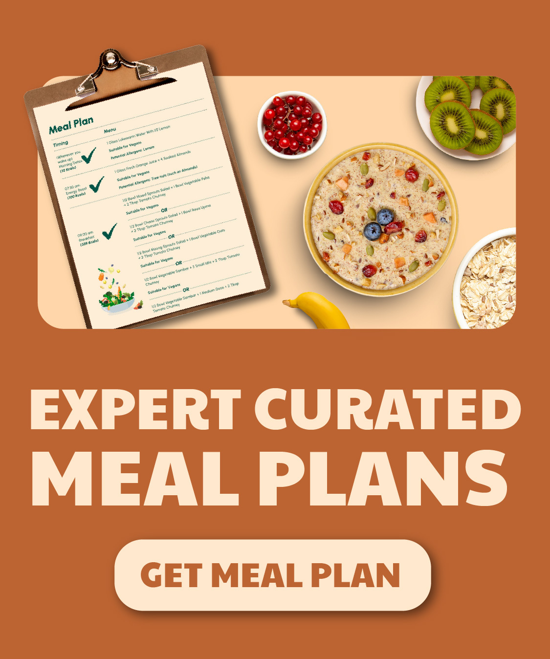 Expert curated Meal plans for your Health goals